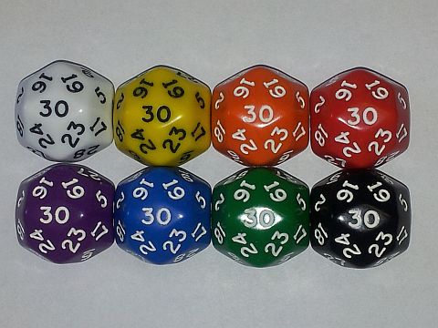 Dobókocka (30 oldalú)
